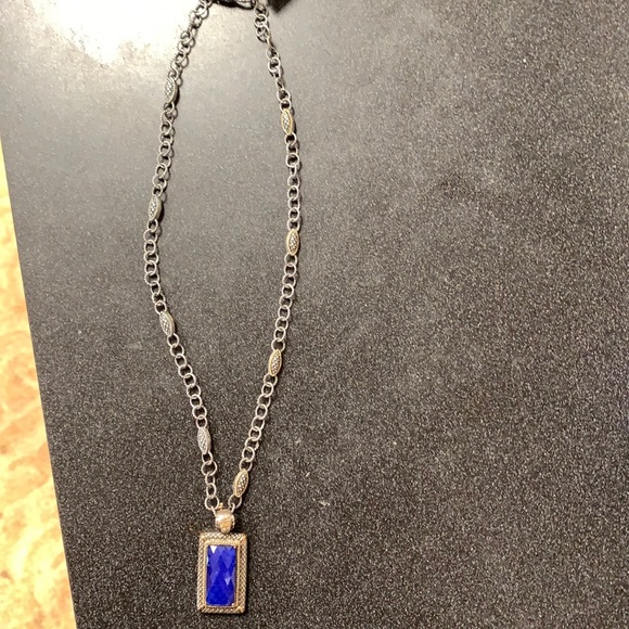 Lapis Sterling Silver Pendant Necklace - Picture 1 of 7